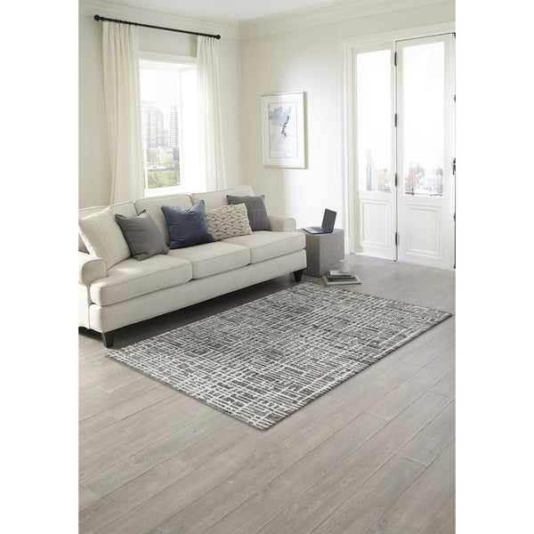Trans Ocean Liora Manne Savannah Grid Indoor Area Rug - Chic Hand-tufted Wool Design For Modern Living Spaces Grey Wool Pile Svh46951247