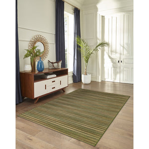 Trans Ocean Liora Manne Marina Stripes Area Rug - Stylish Indoor/Outdoor Geometric Design For Every Space Green Polypropylene,Polyester Mna58805206