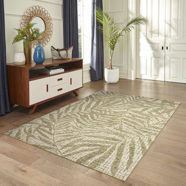 Trans Ocean Liora Manne Savannah Indoor Area Rug - Luxurious Hand-tufted Wool Botanical Design For Elegance Sage Wool Pile Svh46950016