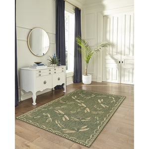 Trans Ocean Liora Manne Carmel Dragonfly Indoor/Outdoor Area Rug – Vibrant Nature Design For Stylish Spaces Green Polypropylene,Polyester Cre58844006