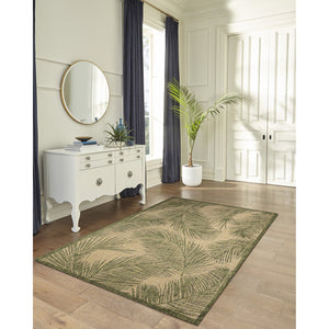 Trans Ocean Liora Manne Carmel Fronds Botanical Indoor/Outdoor Area Rug - Elegant Transitional Design For Any Space Green Polypropylene,Polyester Cre69847406