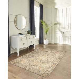 Trans Ocean Liora Manne Inspirations Heriz Indoor Area Rug - Distressed Medallion Design For Elegant Spaces Brown Polyester Isp91111219