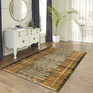 Trans Ocean Liora Manne Marina Tribal Stripe Indoor/Outdoor Pillow - Vibrant Geometric Accent For Any Space Gold Polypropylene,Polyester Mna45805709