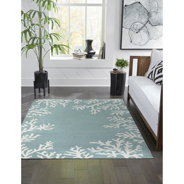 Trans Ocean Liora Manne Capri Coastal Indoor/Outdoor Area Rug - Vibrant Tropical Design For Any Space Blue Polyester,Acrylic Cap46162004