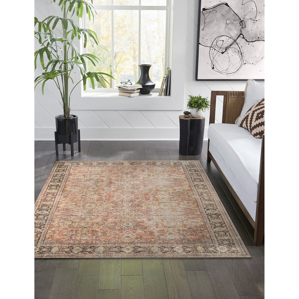 Trans Ocean Liora Manne Inspirations Sarouk Indoor Area Rug – Elegant Floral Medallion Design For Any Space Orange Polyester Isp80111537
