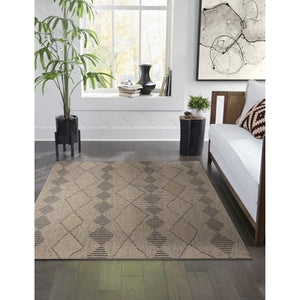 Trans Ocean Liora Manne Monaco Diamonds Area Rug - Stylish Indoor/Outdoor Design With Rustic Tribal Pattern Natural Polypropylene Moc69627512