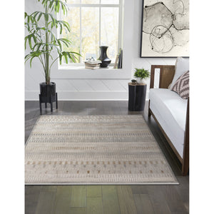 Trans Ocean Liora Manne Rialto Transitional Stripe Indoor Area Rug - Soft Texture & Elegant Design For Home Decor Natural Polyester Ral91689412