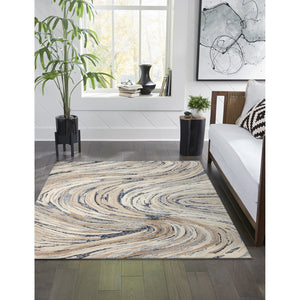 Trans Ocean Liora Manne Savoy Big Wave Indoor Area Rug - Hand-tufted Wool With Contemporary Ocean Design Blue Wool Svy71687003