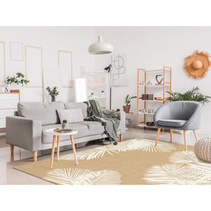 Trans Ocean Liora Manne Carmel Palm Indoor/Outdoor Area Rug – Tropical Botanical Leaf Design For Any Space Beige Polypropylene,Polyester Cres8843912