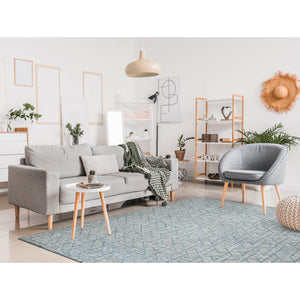 Trans Ocean Liora Manne Carmel Pyramid Indoor/Outdoor Area Rug - Contemporary Geometric Design For Stylish Spaces Blue Polypropylene,Polyester Cres8849604