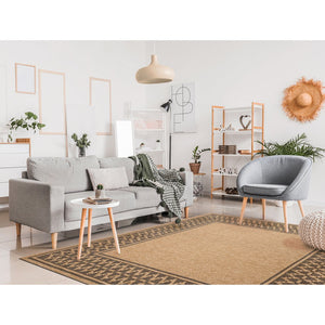 Trans Ocean Liora Manne Sahara Diamond Border Area Rug – Stylish Indoor/Outdoor Accent With Geometric Design Natural Polypropylene,Polyester Sahs8719212