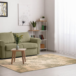 Trans Ocean Liora Manne Carmel Sunflower Field Area Rug - Transitional Botanical Design For Indoor & Outdoor Spaces Green Polypropylene,Polyester Cre80848306