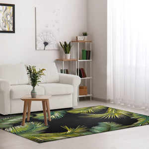 Trans Ocean Liora Manne Marina Palm Border Area Rug - Stylish Indoor/Outdoor Transitional Botanical Design Black Polypropylene,Polyester Mna45815148