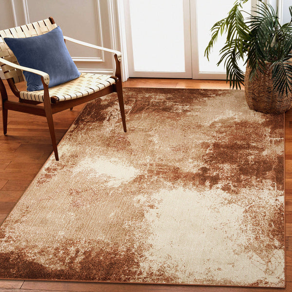 Trans Ocean Liora Manne Ariana Mystic Indoor Area Rug - Contemporary Abstract Design For Modern Spaces Rust Polypropylene Arn80923517