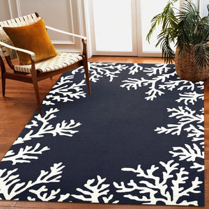 Trans Ocean Liora Manne Capri Coastal Indoor/Outdoor Area Rug - Vibrant Tropical Design For Any Space Blue Polyester,Acrylic Cap46162033