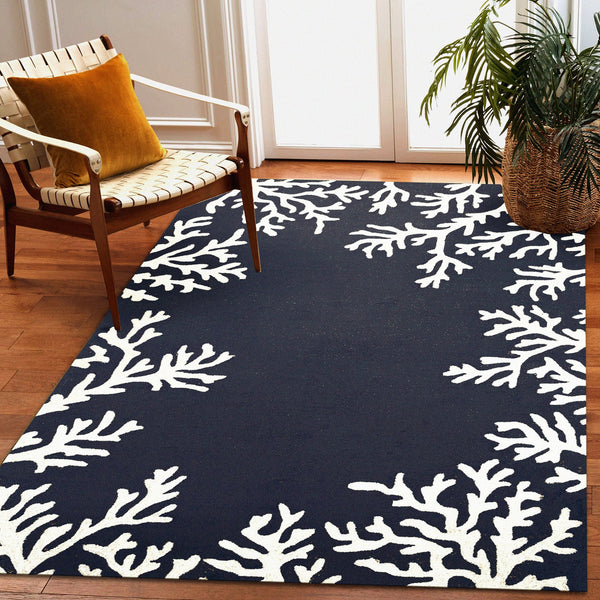 Trans Ocean Liora Manne Capri Coastal Indoor/Outdoor Area Rug - Vibrant Tropical Design For Any Space Blue Polyester,Acrylic Cap46162033
