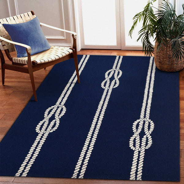 Trans Ocean Liora Manne Capri Ropes Indoor/Outdoor Area Rug - Nautical Stripe Design For Stylish Spaces Navy Polyester,Acrylic Cap46163633