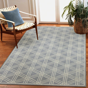 Trans Ocean Liora Manne Capri Hex Indoor/Outdoor Durable Area Rug - Stylish Geometric Accent For Any Space Blue Polyester,Acrylic Cap46174103