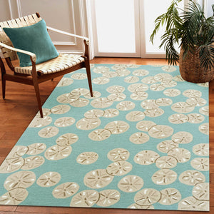 Trans Ocean Liora Handmade Coastal Area Rug - Durable Synthetic Blend With Beach-inspired Design For Any Space Blue Polyester,Acrylic Cap57175606