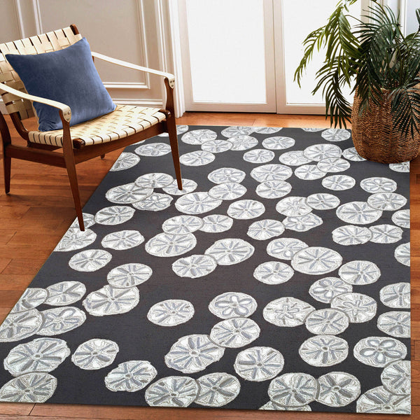 Trans Ocean Liora Handmade Coastal Area Rug - Durable Synthetic Blend With Beach-inspired Design For Any Space Navy Polyester,Acrylic Cap57175633