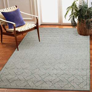 Trans Ocean Liora Manne Carmel Pyramid Indoor/Outdoor Area Rug - Contemporary Geometric Design For Stylish Spaces Blue Polypropylene,Polyester Cre80849604
