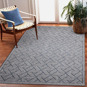 Trans Ocean Liora Manne Carmel Pyramid Indoor/Outdoor Area Rug - Contemporary Geometric Design For Stylish Spaces Navy Polypropylene,Polyester Cre58849633