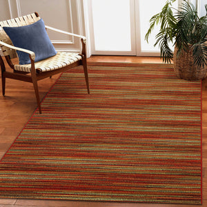 Trans Ocean Liora Manne Marina Stripes Area Rug - Stylish Indoor/Outdoor Geometric Design For Every Space Red Polypropylene,Polyester Mna45805217