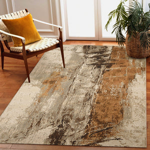 Trans Ocean Liora Manne Marina Contemporary Indoor/Outdoor Area Rug - Bold Abstract Design For Modern Spaces Gold Polypropylene,Polyester Mna58819719