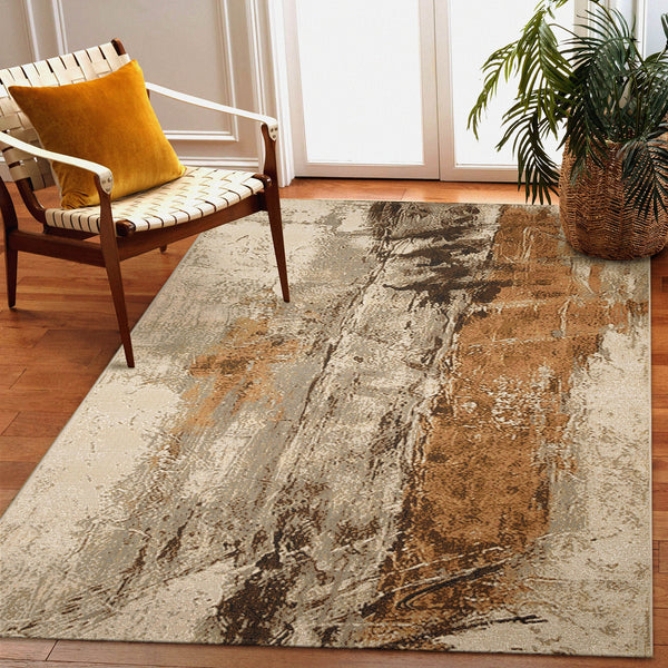 Trans Ocean Liora Manne Marina Contemporary Indoor/Outdoor Area Rug - Bold Abstract Design For Modern Spaces Gold Polypropylene,Polyester Mna58819719