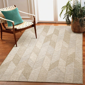 Trans Ocean Liora Manne Orly Angles Indoor/Outdoor Area Rug - Contemporary Geometric Design For Any Space Natural Polypropylene Oly45648212
