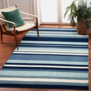 Trans Ocean Liora Manne Sorrento Indoor/Outdoor Handmade Area Rug - Vibrant Geometric Design For Any Space Blue Polyester,Acrylic Srn57630103