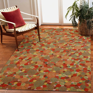 Trans Ocean Liora Manne Visions Iii Giant Swirls Indoor/Outdoor Area Rug - Durable, Artful Accent For Any Space Red Polyester Veb46310224