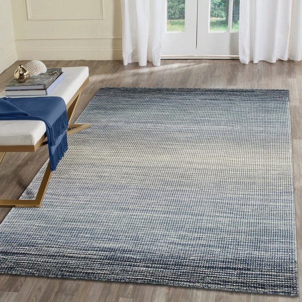 Trans Ocean Liora Manne Aruba Ombre Indoor Hand Woven Wool Area Rug - Elegant Transitional Accent For Home Navy Wool Arb46753533