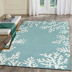 Trans Ocean Liora Manne Capri Coastal Indoor/Outdoor Area Rug - Vibrant Tropical Design For Any Space Blue Polyester,Acrylic Cap46162004