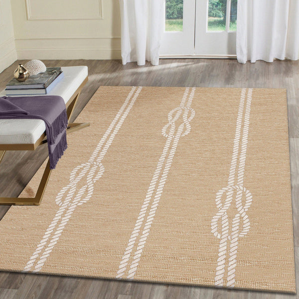 Trans Ocean Liora Manne Capri Ropes Indoor/Outdoor Area Rug - Nautical Stripe Design For Stylish Spaces Natural Polyester,Acrylic Cap23163612