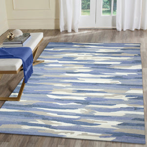 Trans Ocean Liora Manne Capri Cloud Indoor/Outdoor Area Rug - Contemporary Geometric Design For Any Space Blue Polyester,Acrylic Cap23172523