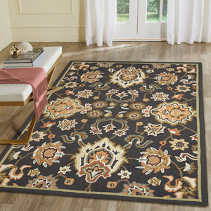 Trans Ocean Liora Manne Capri Petra Indoor/Outdoor Area Rug – Durable, Handmade, Traditional Persian Design Decor Navy Polyester,Acrylic Cap57175733