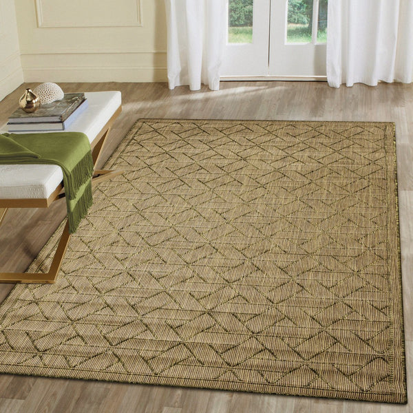 Trans Ocean Liora Manne Carmel Pyramid Indoor/Outdoor Area Rug - Contemporary Geometric Design For Stylish Spaces Green Polypropylene,Polyester Cre69849606