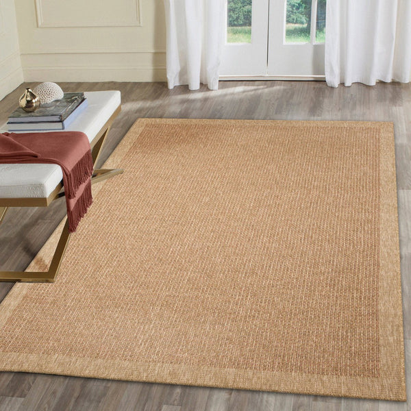 Trans Ocean Liora Manne Sahara Texture Border Indoor/Outdoor Area Rug - Elegant, Versatile Design For Any Space Rust Polypropylene,Polyester Sah45719014