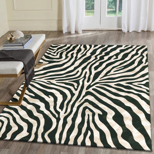 Trans Ocean Liora Manne Visions I Zebra Indoor/Outdoor Handmade Pillow - Stylish Graphic Animal Print Accent Black Polyester Vaf23304348