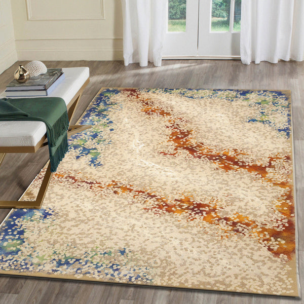 Trans Ocean Liora Manne Visions Iv Elements Area Rug - Durable, Contemporary 2' X 3' Indoor/Outdoor Accent Piece Natural Polyester Vgh23412612