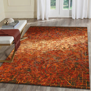 Trans Ocean Liora Manne Visions V Indoor/Outdoor Area Rug - Handcrafted Artistry With Durable Polyester Elegance Red Polyester Vhi23325724