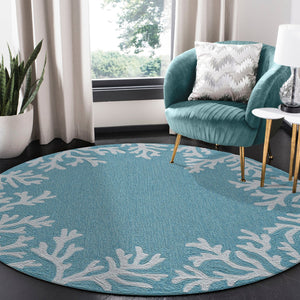 Trans Ocean Liora Manne Capri Coastal Indoor/Outdoor Area Rug - Vibrant Tropical Design For Any Space Blue Polyester,Acrylic Capd5162004