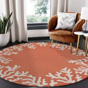 Trans Ocean Liora Manne Capri Coastal Indoor/Outdoor Area Rug - Vibrant Tropical Design For Any Space Orange Polyester,Acrylic Capd5162017