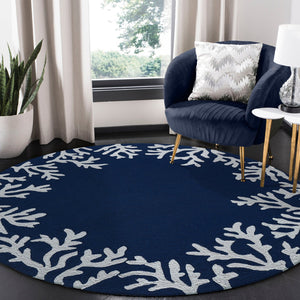Trans Ocean Liora Manne Capri Coastal Indoor/Outdoor Area Rug - Vibrant Tropical Design For Any Space Blue Polyester,Acrylic Capd5162033