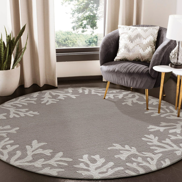 Trans Ocean Liora Manne Capri Coastal Indoor/Outdoor Area Rug - Vibrant Tropical Design For Any Space Silver Polyester,Acrylic Capd5162047