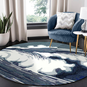 Trans Ocean Liora Manne Capri Wave Indoor/Outdoor Area Rug – Stunning Coastal Design For Elegant Spaces Blue Polyester,Acrylic Capd8175504