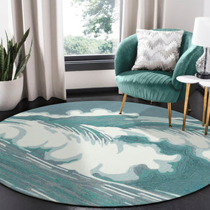Trans Ocean Liora Manne Capri Wave Indoor/Outdoor Area Rug – Stunning Coastal Design For Elegant Spaces Blue Polyester,Acrylic Capd8175594