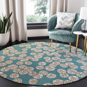 Trans Ocean Liora Handmade Coastal Area Rug - Durable Synthetic Blend With Beach-inspired Design For Any Space Blue Polyester,Acrylic Capd8175606
