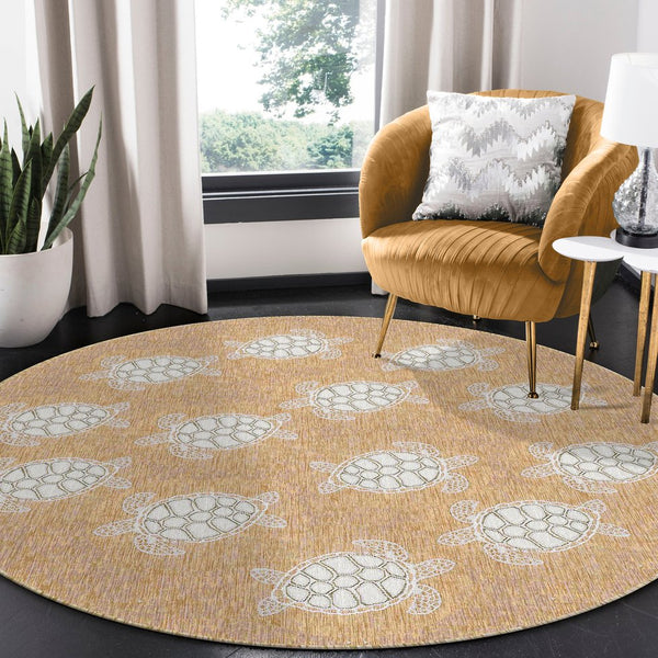 Trans Ocean Liora Manne Carmel Coastal Turtle Indoor/Outdoor Area Rug - Vibrant Beach Style For Any Space Natural Polypropylene,Polyester Cred8841312